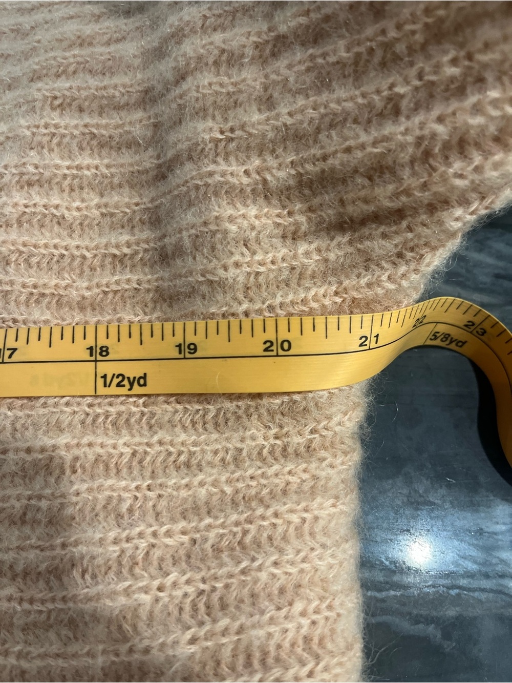 Renee Tener for Outlander Mohair and Wool Coral Peach Ribbed Open Cardigan MED - Picture 5 of 9